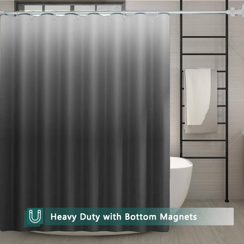 jssablo Shower Curtain Liner, 100% Waterproof Peva Shower Curtains with 3 Duty Heavy Bottom Magnets and 12 Rust Proof Grommets, 72x72 Weighted Shower Liner for Shower Stall, Bathtubs - Image 3